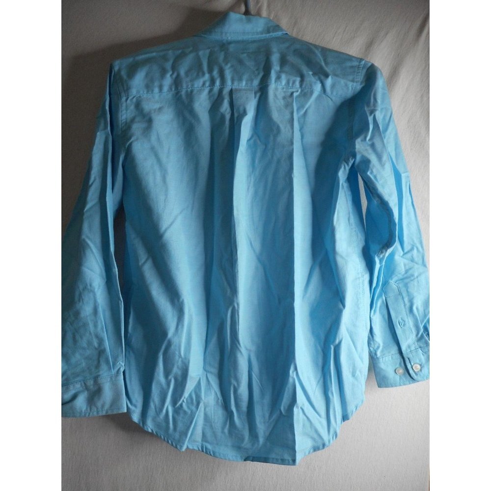 Blue cotton Long sleeve Casual Shirt Size L Youth - Picture 3 of 3